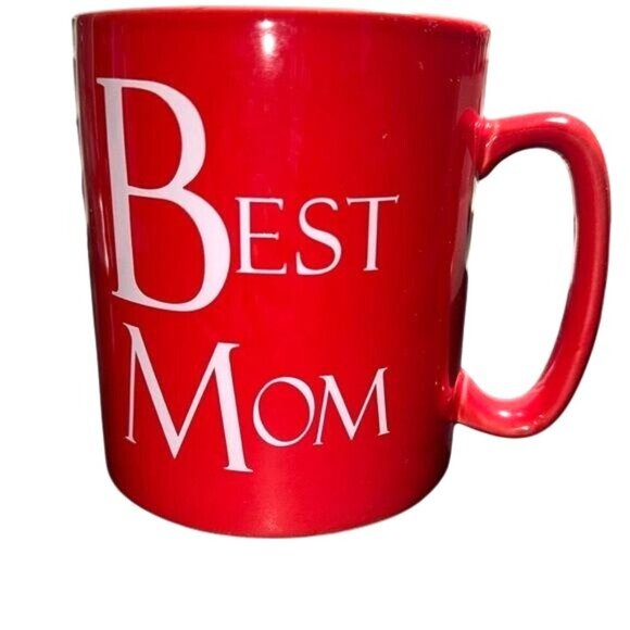 Red Best Mom Ceramic Mug By The Old Pottery Company - Picture 1 of 6